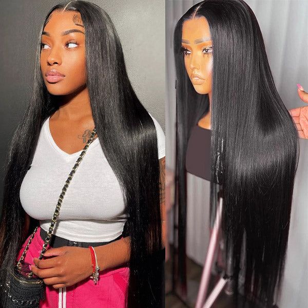 qvr hd lace wigs human hair straight with baby hair for black women