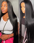 qvr hd lace wigs human hair straight with baby hair for black women