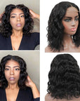loose deep wave short bob wigs with lace frontal, high-quality human hair bobs for textured hair lovers