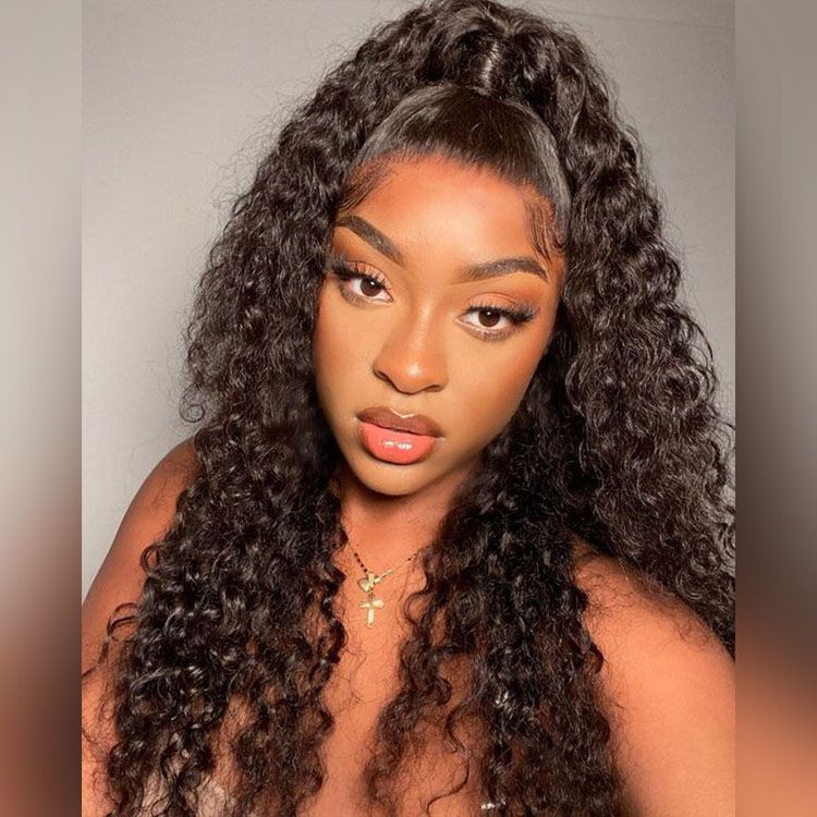 glueless 5x5 hd lace wigs human hair deep wave for flawless blend