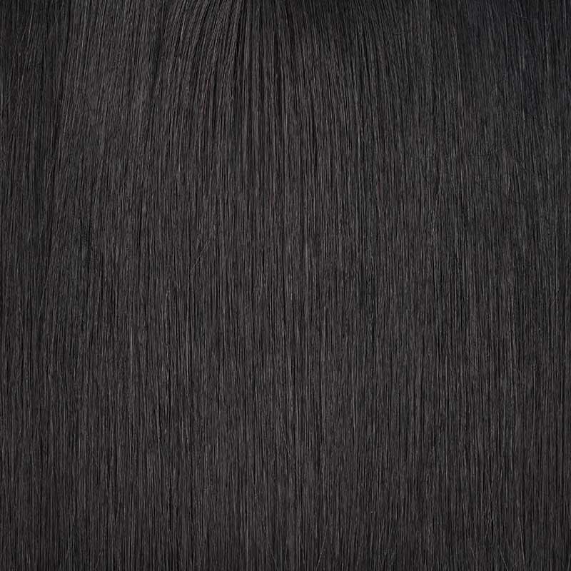 hair texture of silky straight natural black qvr clip in hair extensions