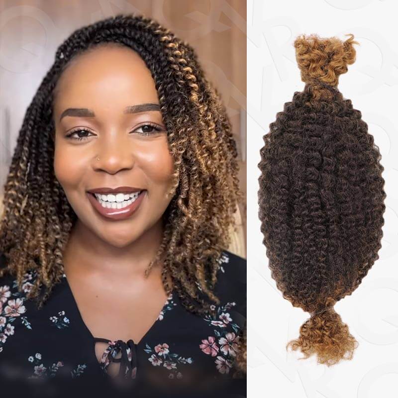 black with honey blonde highlight spring twist hair extensions