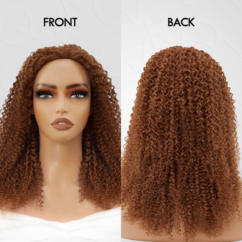 details about auburn brown human hair half wig protective style