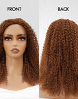 details about auburn brown human hair half wig protective style