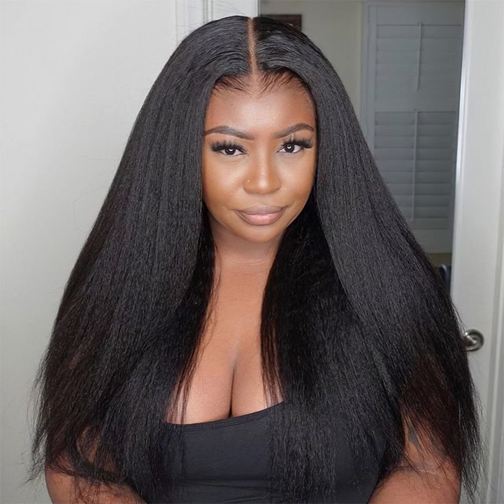 qvr human hair lace wigs kinky straight texture