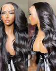 qvr wigs body wave black lace frontal wig for women