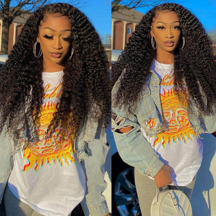 full-bodied kinky curly human hair wear and go wig with HD lace