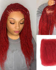 upgrade bright red afro kinky bulk human hair