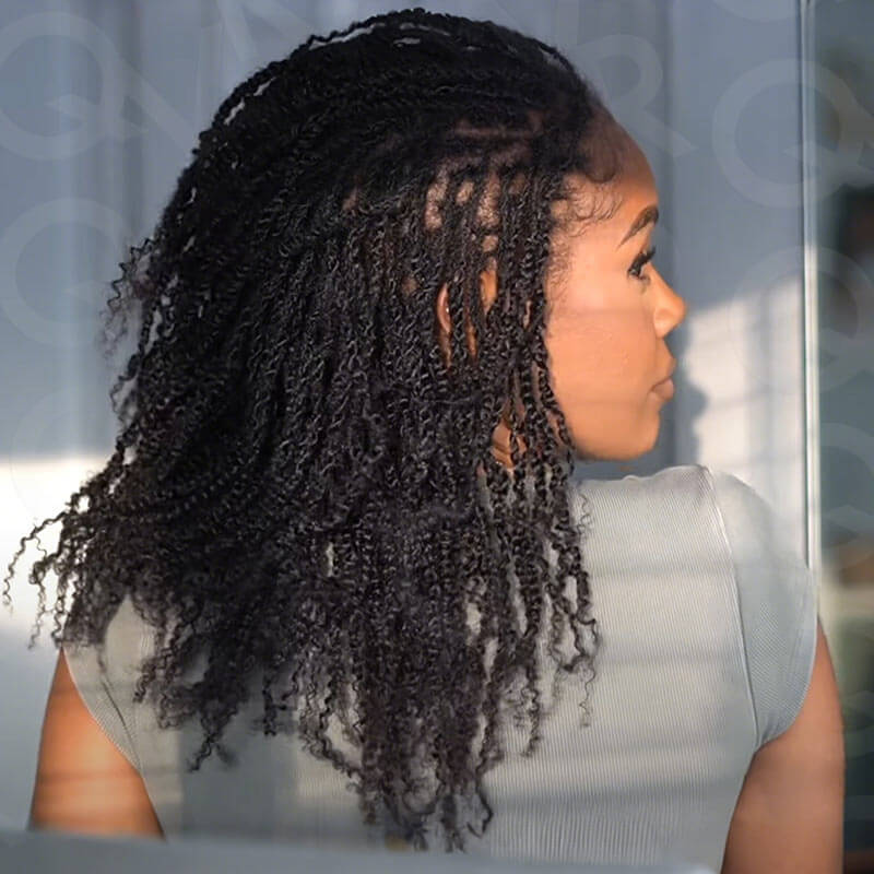 human hair spring twist hair extensions for mid-length twists