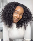 twist curly glueless half wigs for black women protective style