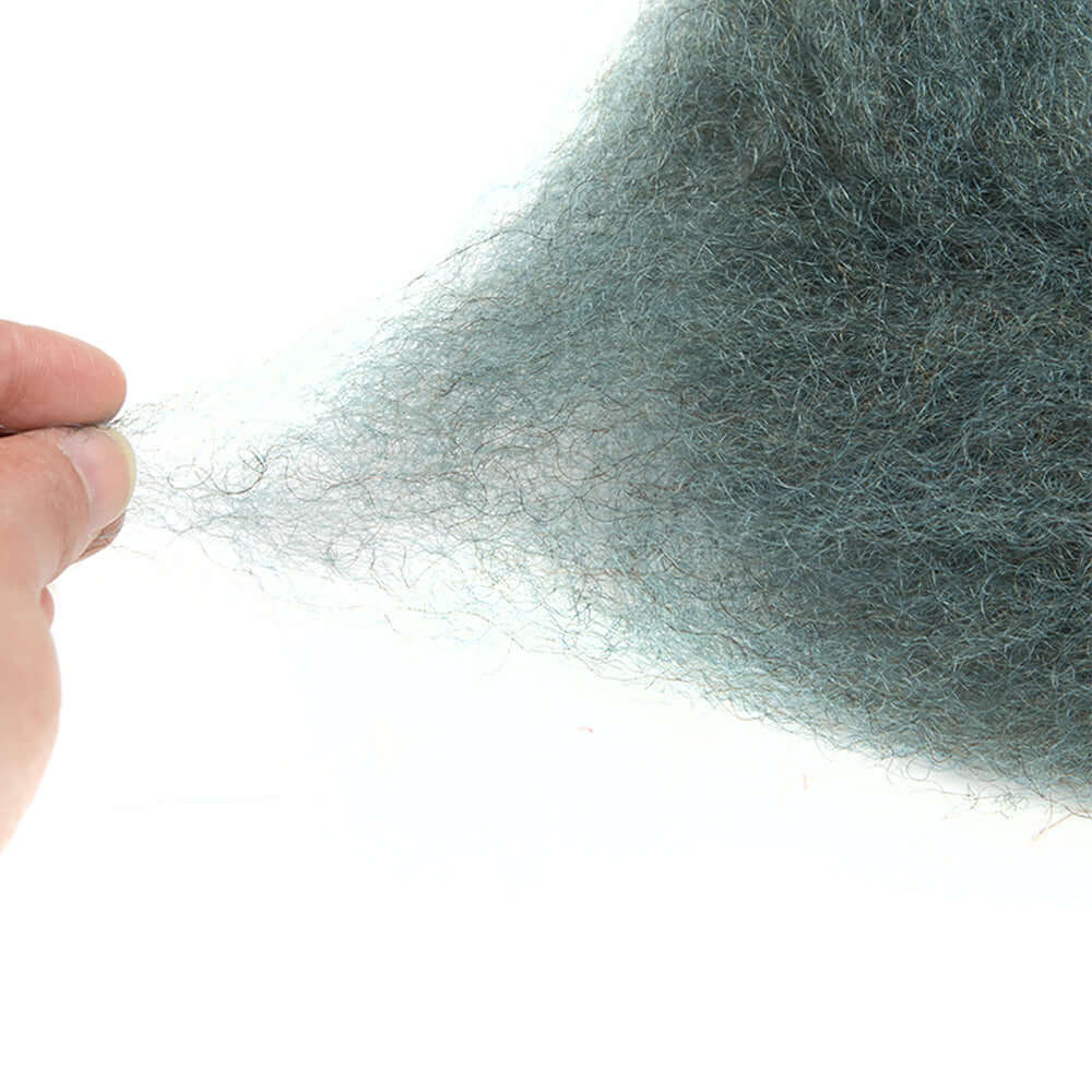 reusable blue Afro kinky human hair 