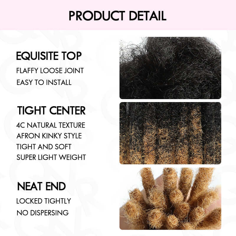 qvr black to yellow ombre color dreadlock hair extensions