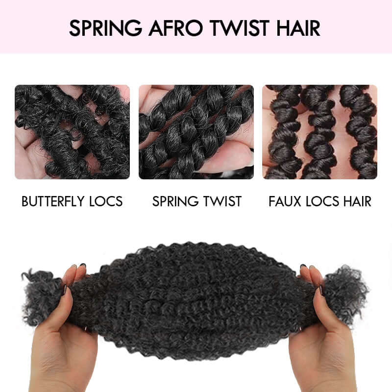 differences between spring twists, butterfly locs and faux locs hair