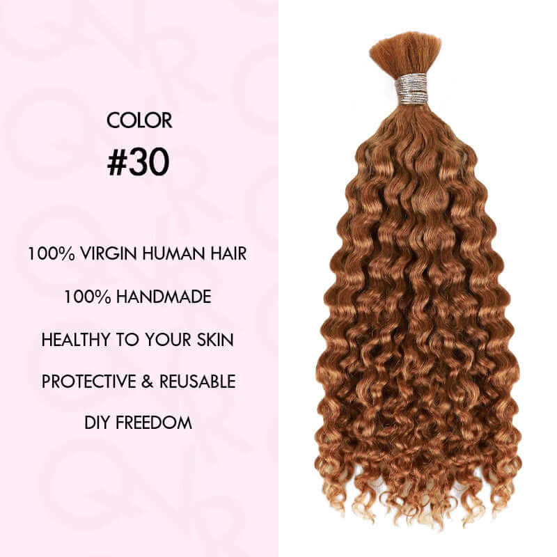 100 human hair bulk hair for braiding