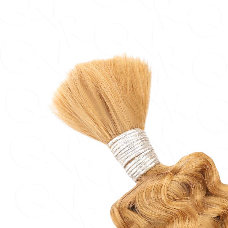 orange color water wave braiding hair