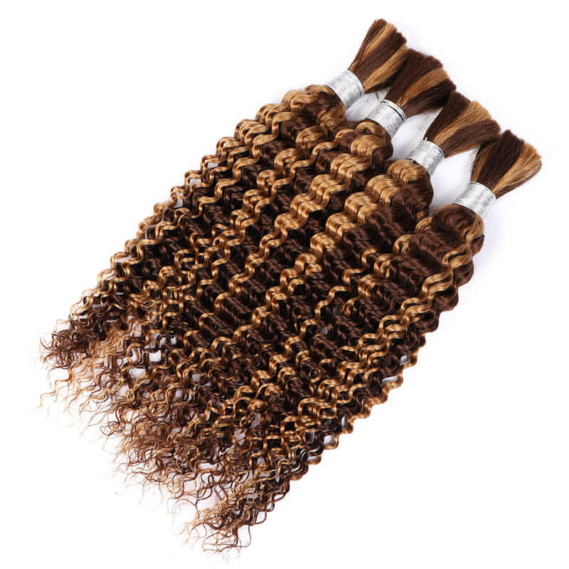 3 pack kinky bulk curly bulk braiding hair