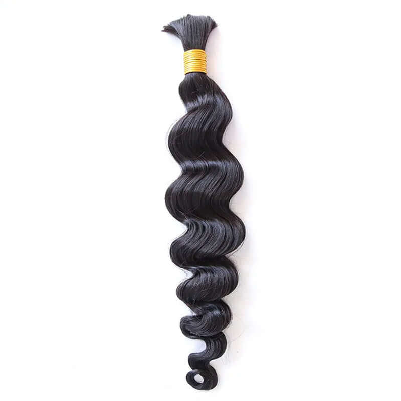 1 bundle loose wave human hair bulk braiding hair