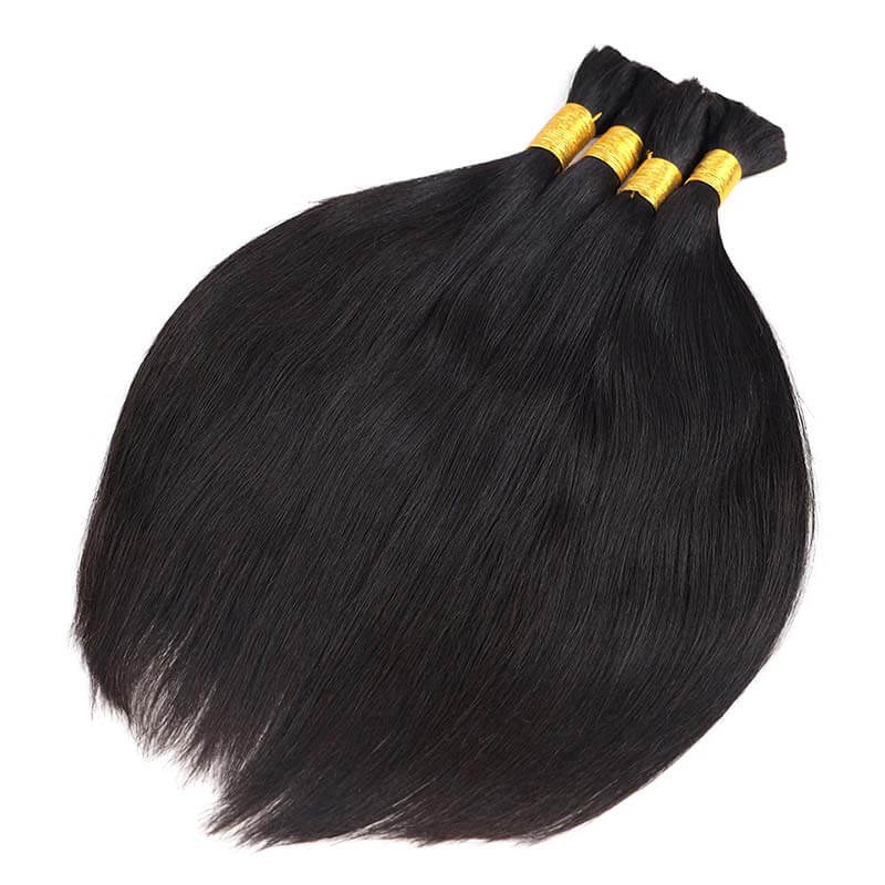4 pack silk straight bulk braiding hair