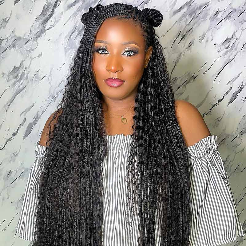 qvr water wave bulk hair extensions for boho braiding