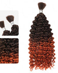 qvr ombre t1b/30 water wave bulk human hair for knotless braiding
