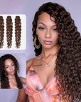 dark brown natural water wave versatile human hair extensions