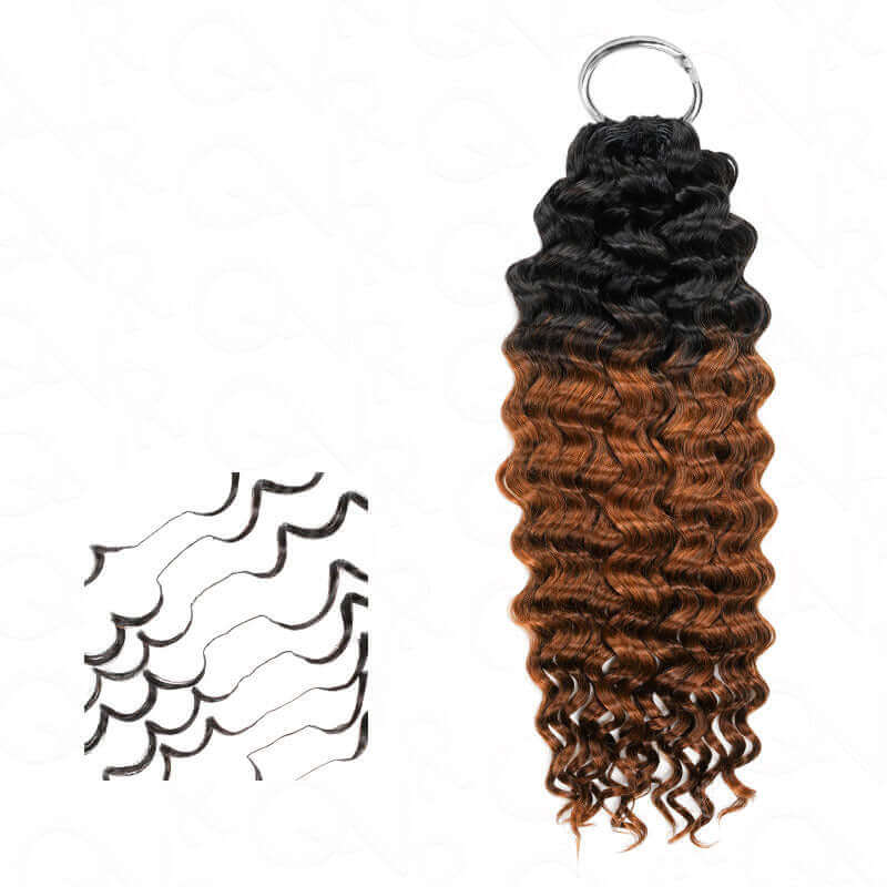 QVR Hair T1B/30 Human Hair Crochet Braids Machine Made Hair Extensions