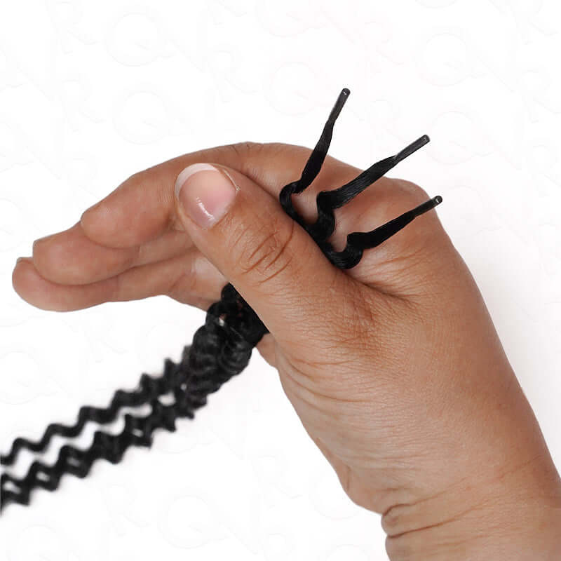 soft afro texture human hair extensions protective style