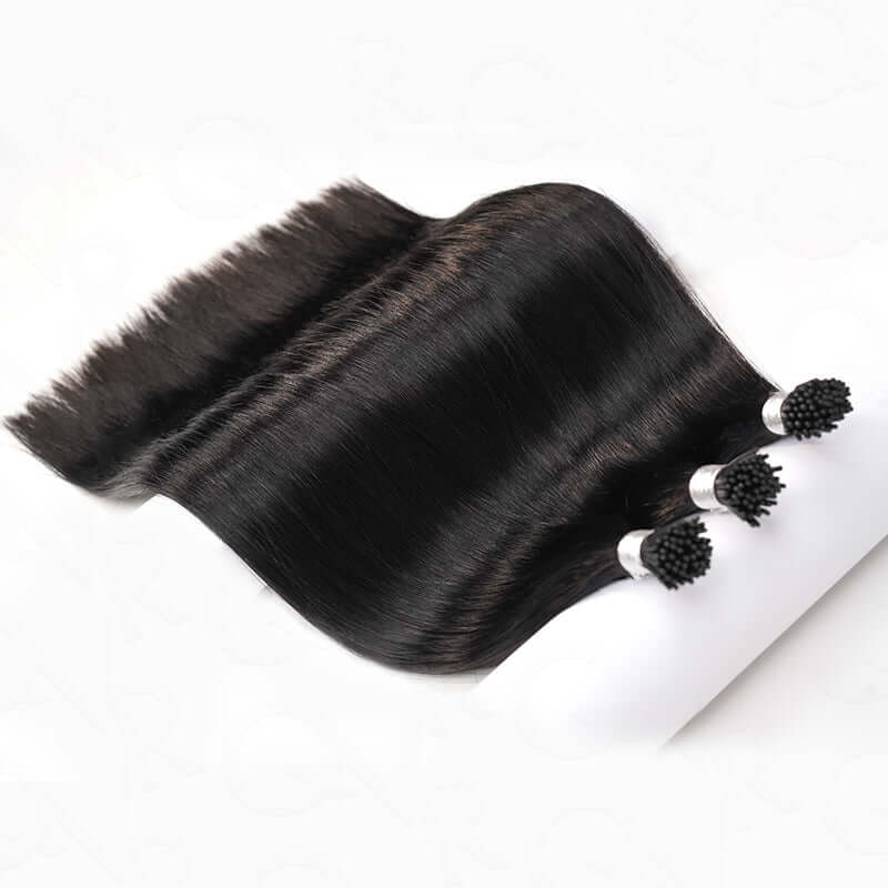 straight human hair extensions silky texture