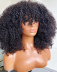 qvr glueless wigs with bangs, for effortless, stylish curls.