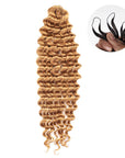 qvr honey blonde kinky curly texture crochet braiding hair human hair extensions