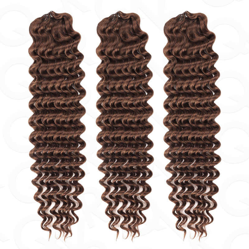 3 packs dark brown crochet braiding hair human hair extensions
