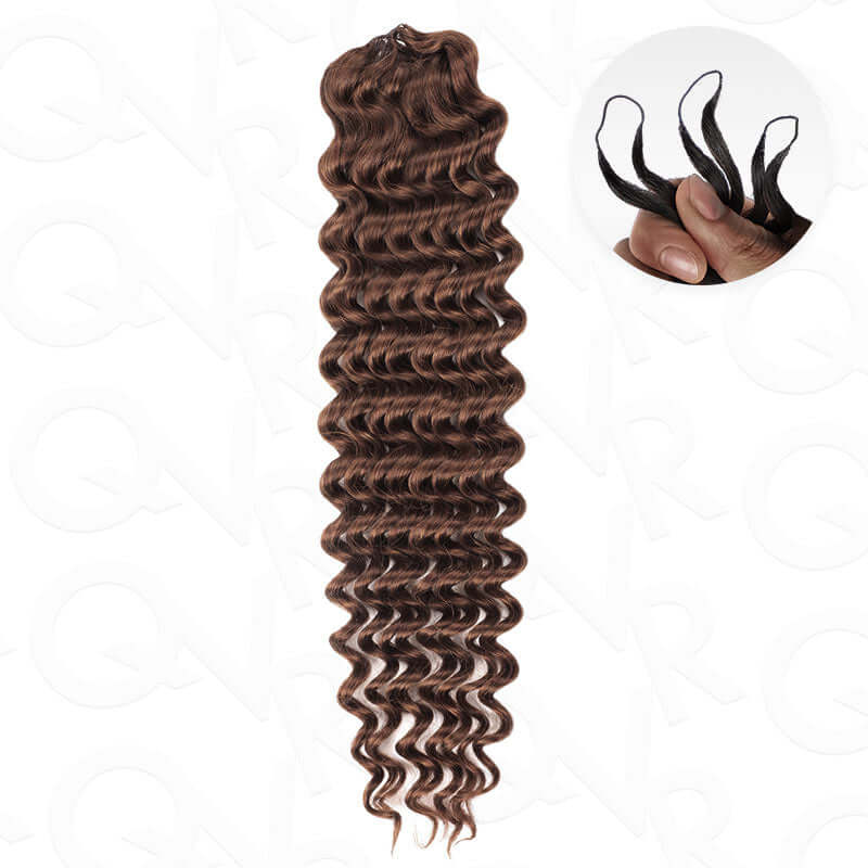 qvr kinky curly crochet human hair extensions dark brown colored