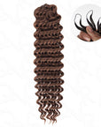 qvr kinky curly crochet human hair extensions dark brown colored