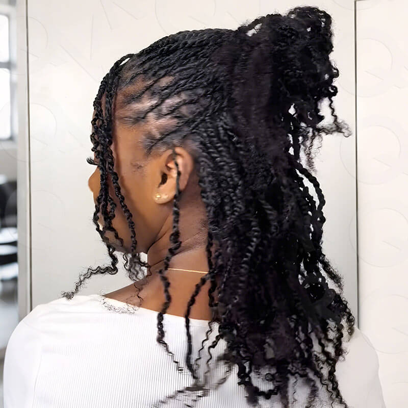 natural black human hair spring twist braiding hair for twists