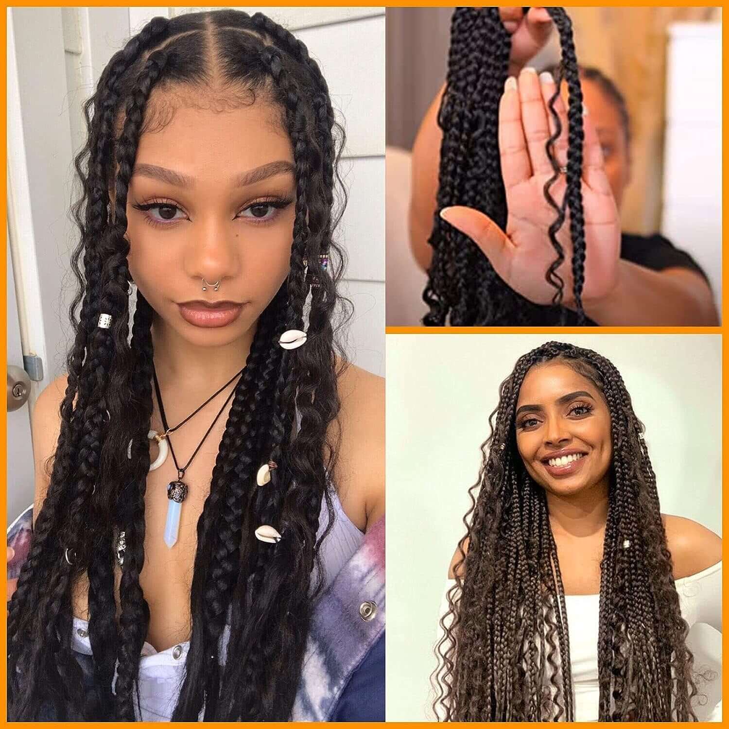 kinky culry bulk braiding hair for boho knotless braiding