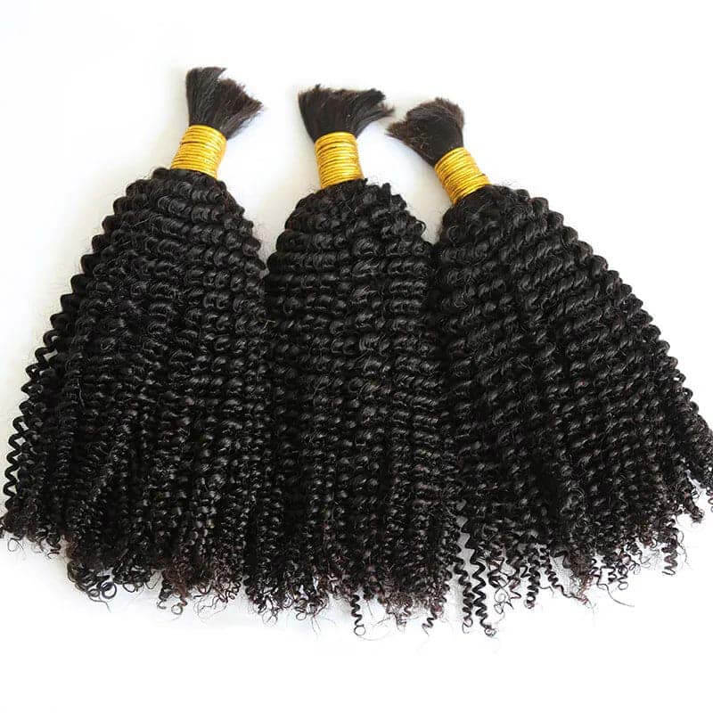 3 pack kinky curly bulk braiding hair