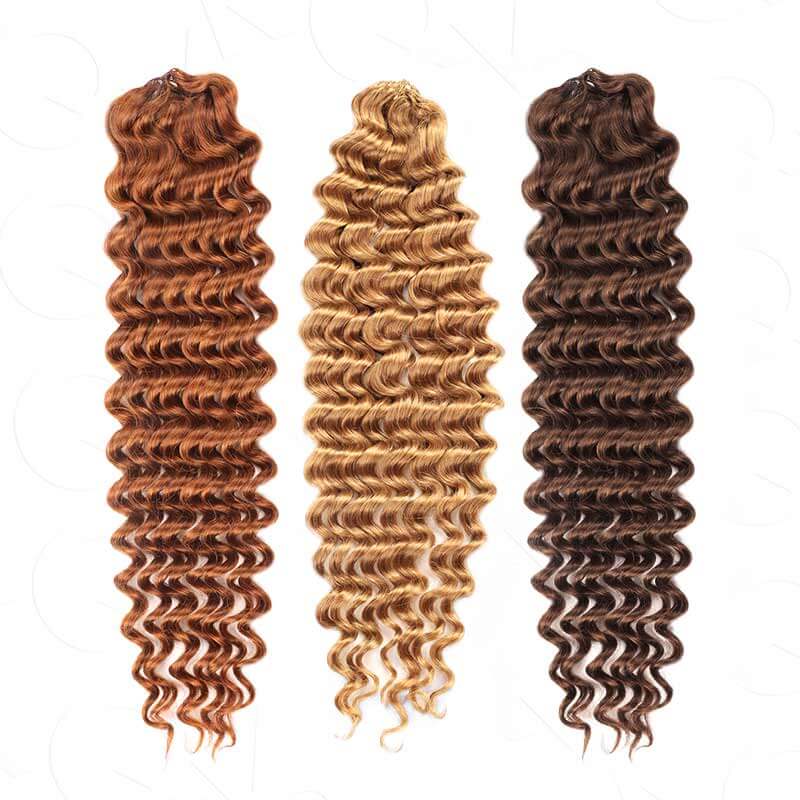 3 color packs of human hair crochet braids for highlight crocheting