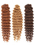 3 color packs of human hair crochet braids for highlight crocheting