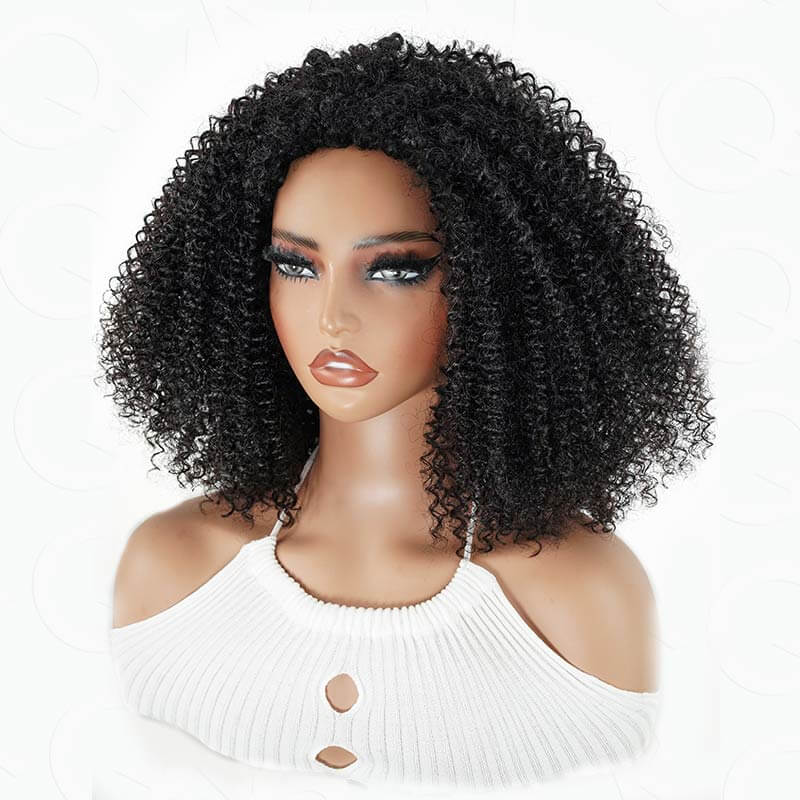 glueless kinky curly half wigs for black women