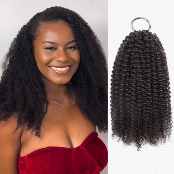 natural black afro kinky curly crochet braiding hair for black women