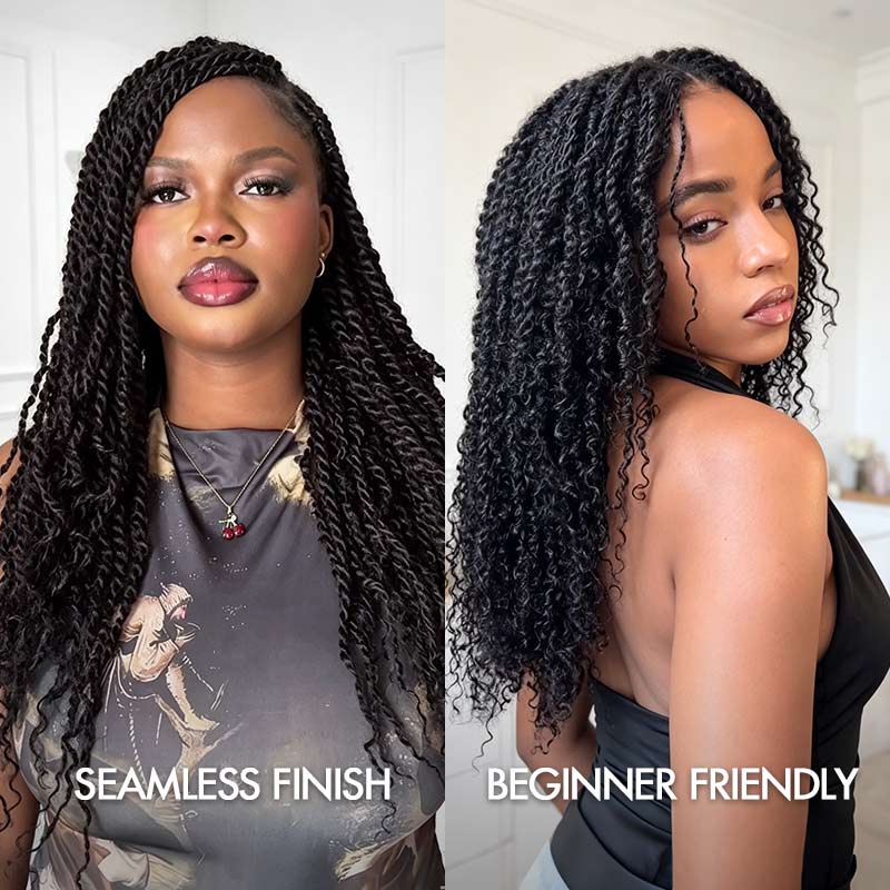 QVR Premium Upgraded Afro Kinky Bulk Human Hair for Braiding &amp; Mini Twists