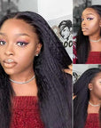 wear and go glueless wig with kinky straight texture