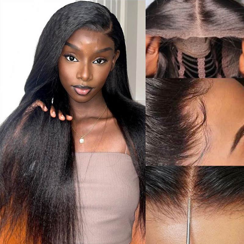 glueless pre-cut 4x6 lace closure human hair wear and go wig