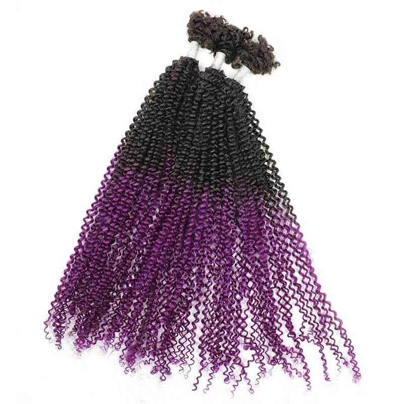 black to purple passion twist braiding hair