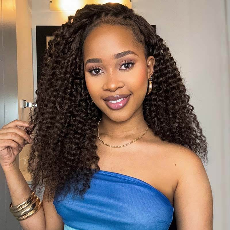 brown curly crochet hair extensions