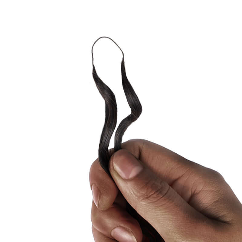 Black Strands To Apply Crocheted Human Hair Extensions