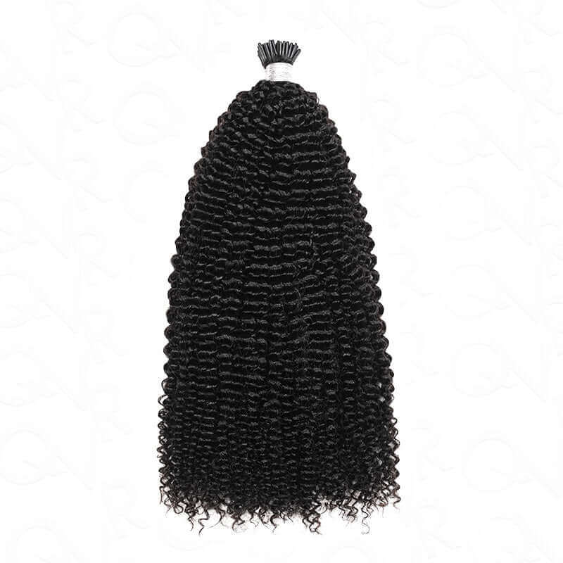 durable natural black i tip hair extensions for long wear