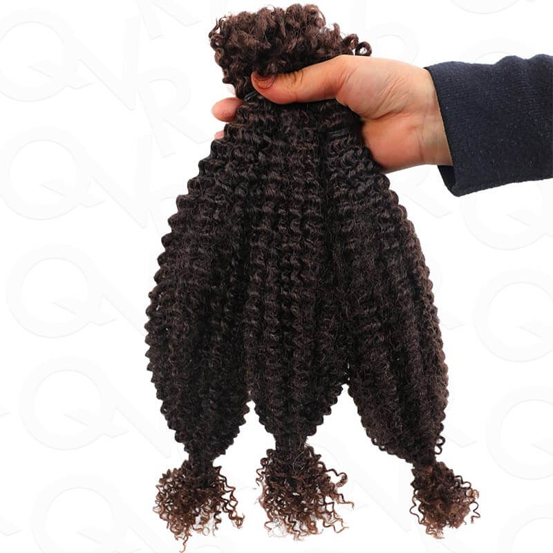 black to brown colored human hair spring twist