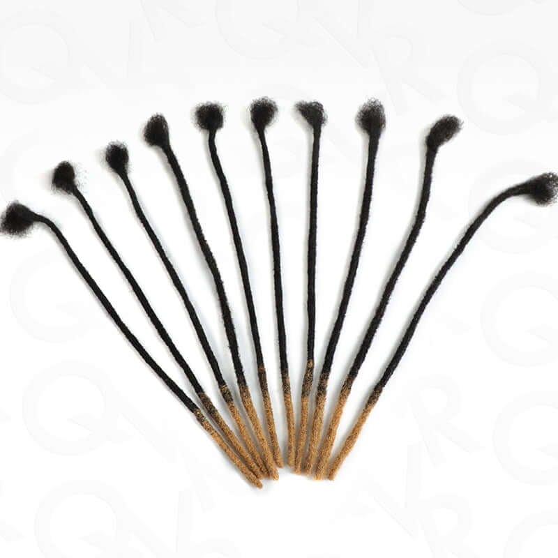 black to yellow color dreadlock hair extensions