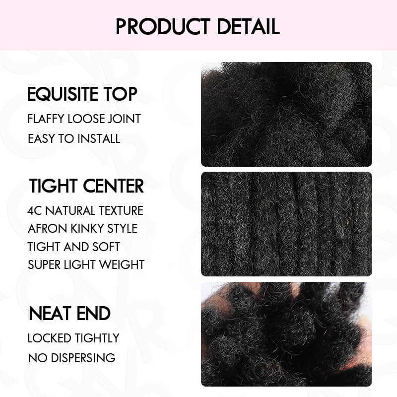 qvr dreadlock extensions pack human hair